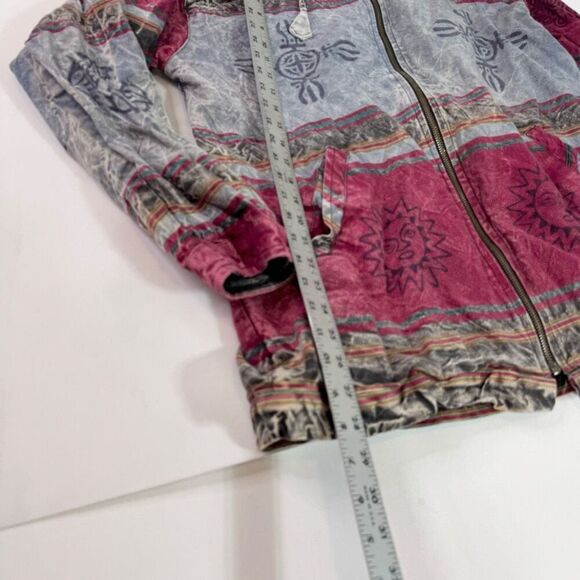 VTG The Headshop Jacket Mens Medium Full Zip Boho Hooded Cotton Lined - Picture 7 of 8